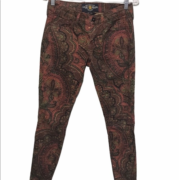 Lucky Brand  Sofia Print Skinny Jeans size 2/26 - Picture 3 of 7